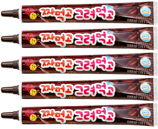 짜먹고 그려먹고 초코 데코펜, 23g, 5개