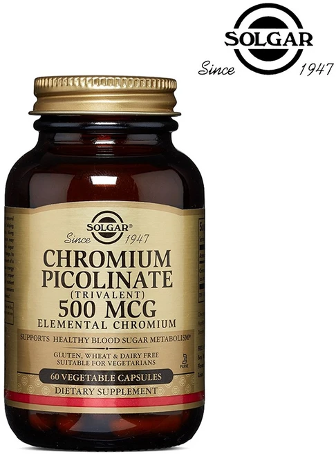 솔가 크로뮴 피콜리네이트 500mcg 베지터블 캡슐, 1개, 60정 - 쿠팡