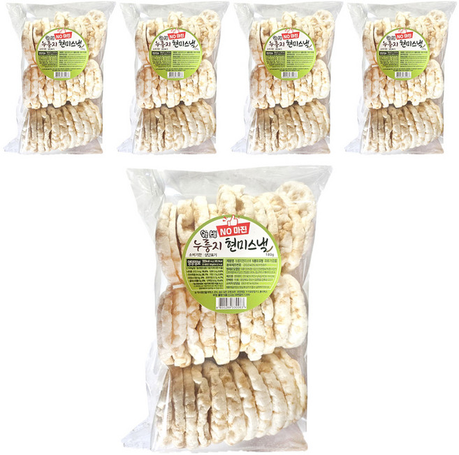 노마진 웰빙 누룽지 현미스낵, 5개, 180g
