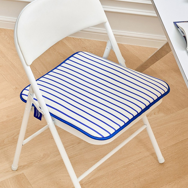 모던하우스 3도씨 익스트림쿨 말랑핏 매쉬방석 사각 블루 스트라이프 45x45-EM1026014, 블루스트라이프