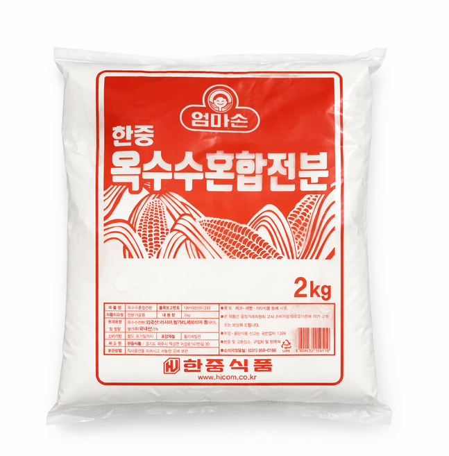 한중 엄마손 옥수수혼합전분, 5개, 2kg
