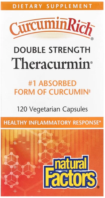 Natural Factors CurcuminRich® 2배 강도 Theracurmin® 60mg 베지 캡슐 120정, NaturalFactorsCurcuminRich2배강도, 1개 - 쿠팡