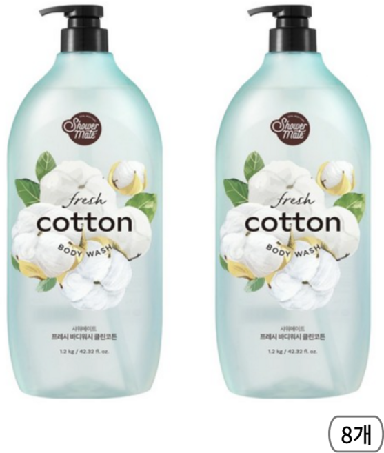 샤워메이트 바디워시 클린코튼 1.2kg, 8개