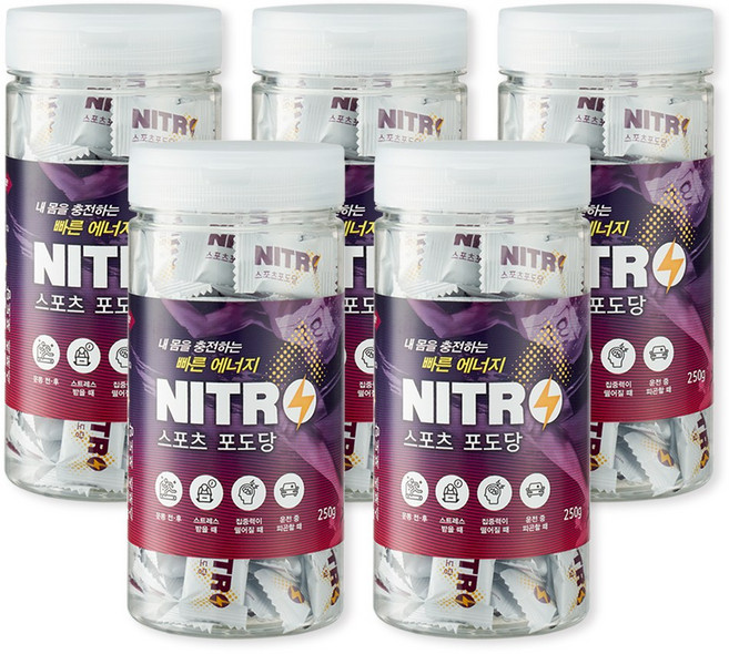 니트로 스포츠 포도당 캔디 100정, 5개