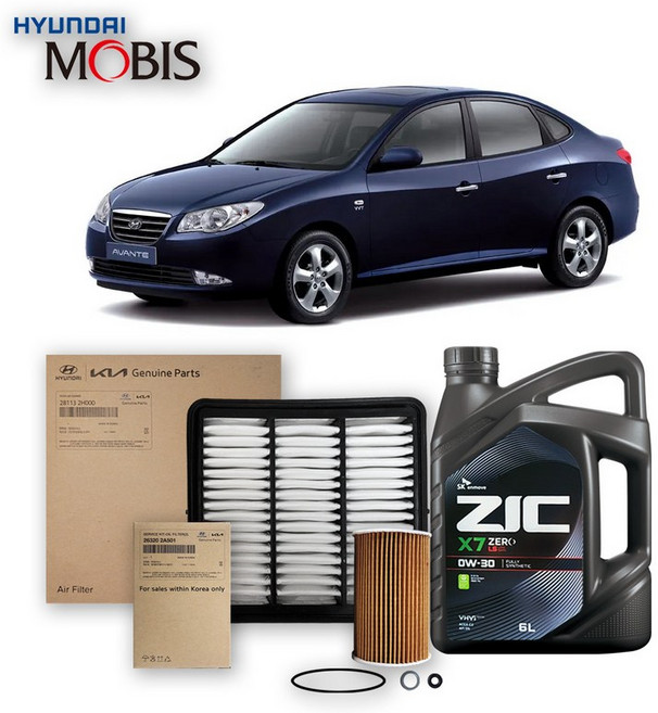 아반떼 HD 디젤(경유) 1.6 (08년3월 이후) 순정필터+지크합성유 6L, 1개