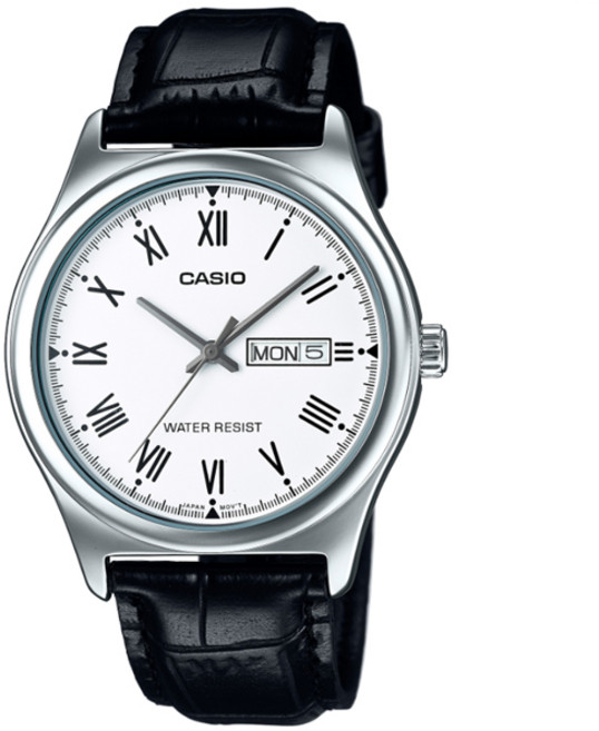 [CASIO] MTP-V006L-7B 날짜 요일표시 블랙 남성가죽시계