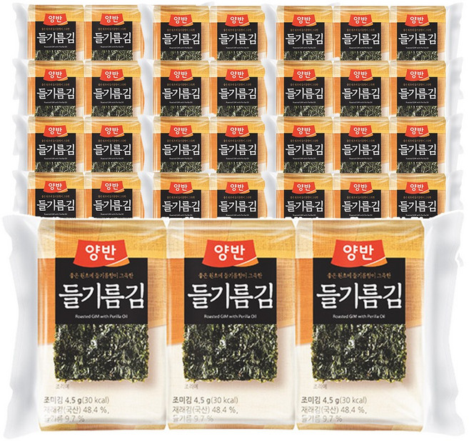 [동원] 들기름김[식탁3봉(9장)], 12개