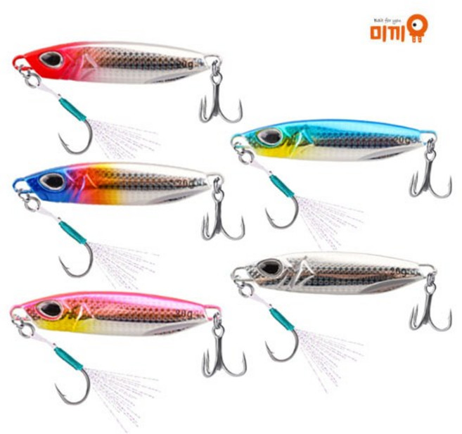 5위 - 메탈지그 바이퍼 5개세트 광어 배스 루어낚시 metaljig 30g 40g, 5개