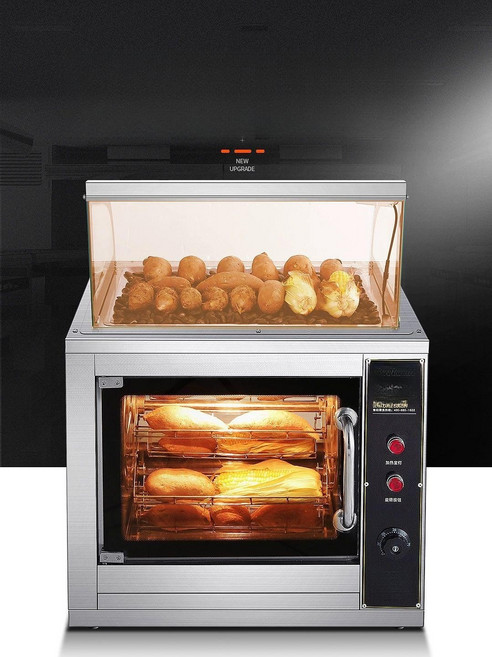 전기 군고구마오븐 자동 구이기 업소용 맥반석 간식 감자 기계 머신, 5. 모델 68 튜브 행잉 8개 전시층 포함, 트레이 1개