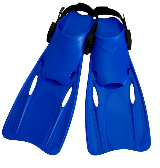 그랑누보 3세대 오리발 숏핀 스노쿨링 버클 조절식, 아쿠아 블루