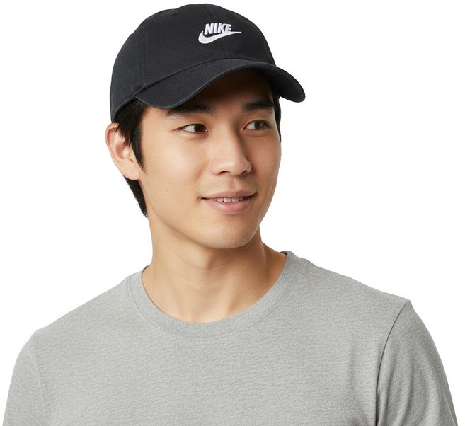 나이키 클럽 언스트럭처드 퓨추라 워시 야구 모자 캡, 블랙, 1개