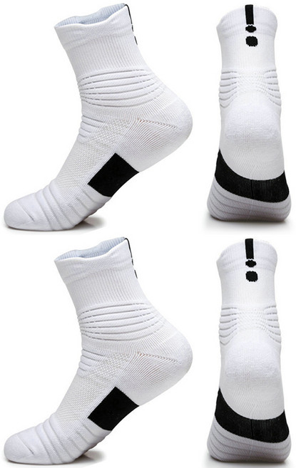 스포츠 골프 중목 장목 양말 쿠션감 좋은 발바닥 보강 양말 2종 세트, 2개, 03 중목 A
