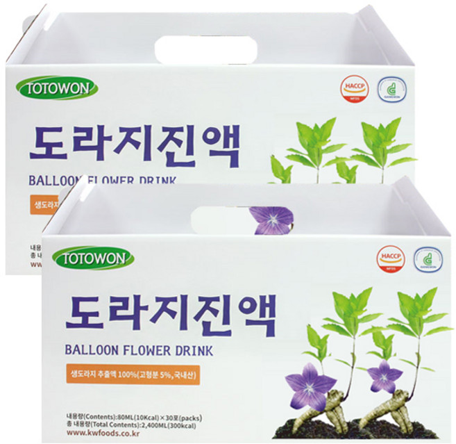 강원식품 도라지진액 80mL 60포 1세트 (할인중)