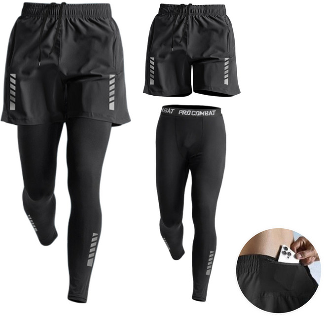 도나토르 남자 투인원 스트링 레깅스 반바지