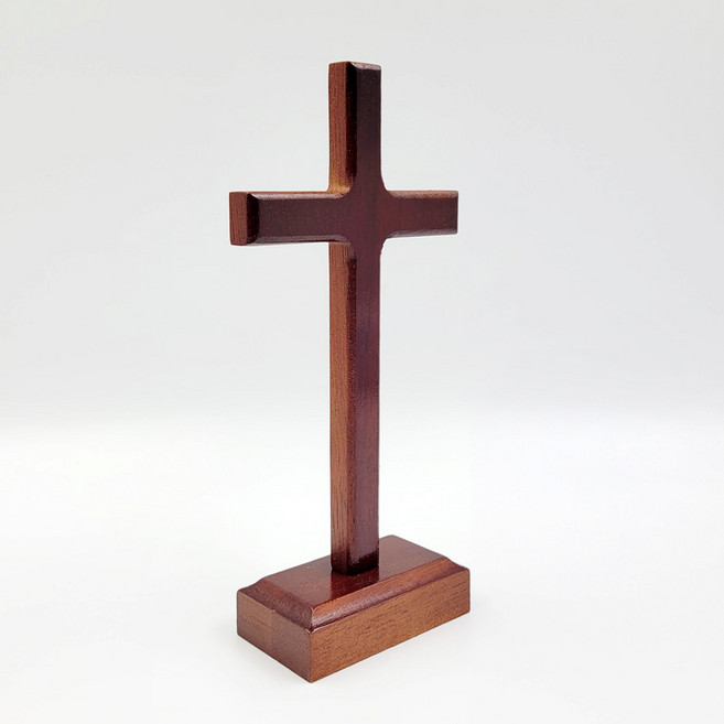 탁상용 기본형 기독교 나무 십자가, 1개