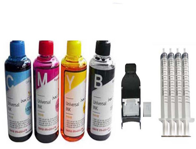 삼성 SLJ1660 series / J1680 series / J1780W series 사용 10회이상 리필잉크 충전도구 셋트, J1680 시리즈용 (잉크400ml+석션기+주사기4), 1개