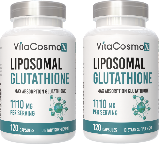 VitaCosmoX 비타코스모엑스 리포조말 글루타치온 1100mg 120 야채캡슐, 2개, 120정