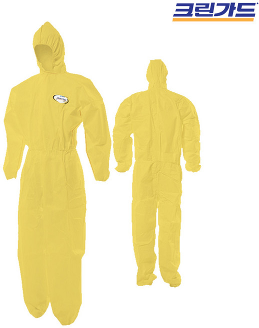 크린가드 A40 보호복 정전기방지 안전 작업 방진복 노랑 옐로우 L, 1개, 노란색