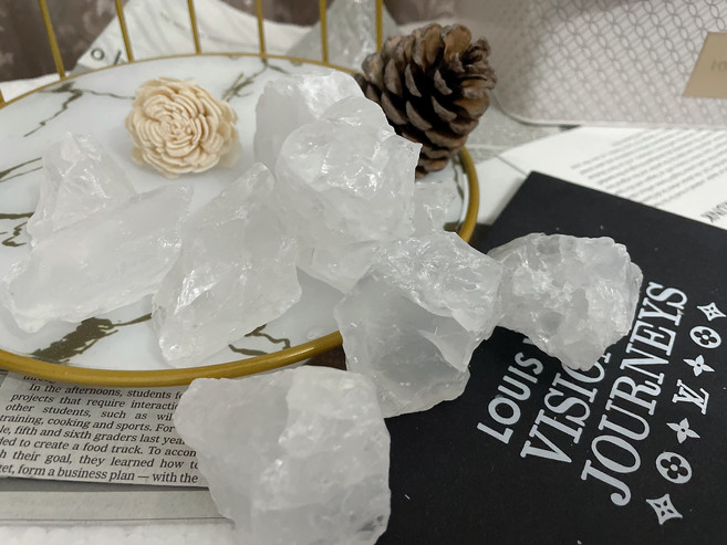天然水晶原石, 天然單顆白水晶