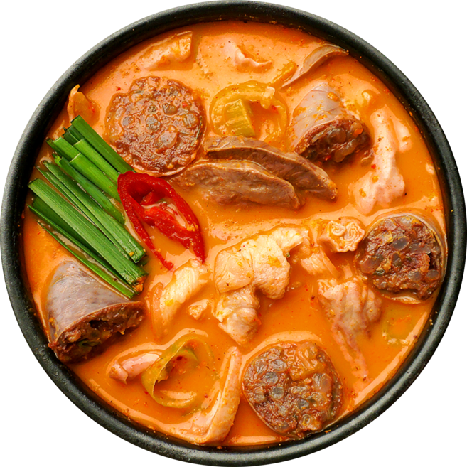 맛팜 국내산 고기 폭탄 얼큰 순대국 조리후 650ml (물만 넣고 끓이는 순대국밥), 280g, 1개