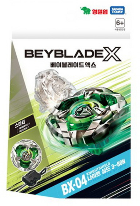 베이블레이드X 나이트 실드 3-80N BX-04 한국판 정품 크리스마스 선물 어린이날 선물 어린이 생일 선물 장난감 추천, 1개