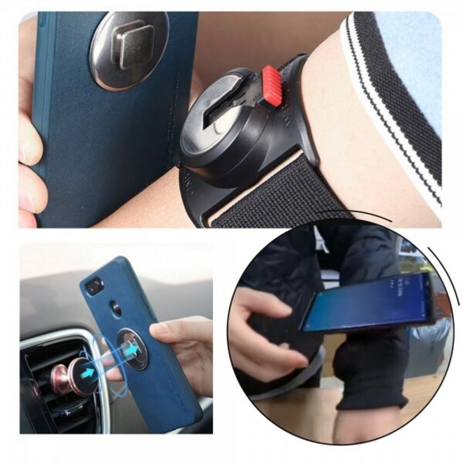 물류센터작업 배달운행시 360도회전 울브스 스마트폰 손목거치대, 1개, 혼합색상