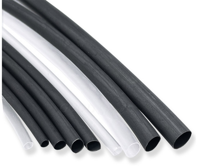 1 미터/5 미터 튜브 투명 수축 검정색 커넥터 열 케이블 포장 2:1 슬리브 키트, black, 1 meter, 7MM, 1개