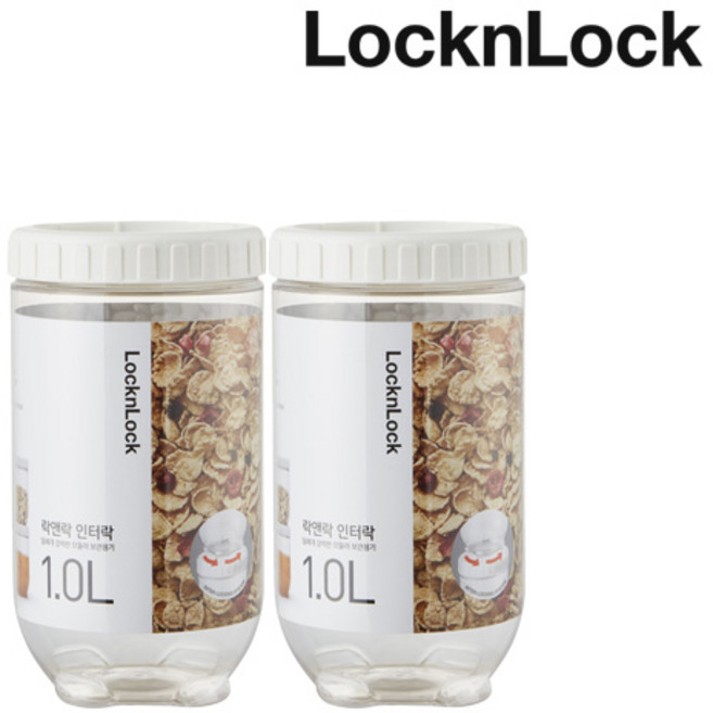락앤락 냉장고 정리용기 인터락 화이트캡 1L, 1개입, 2개