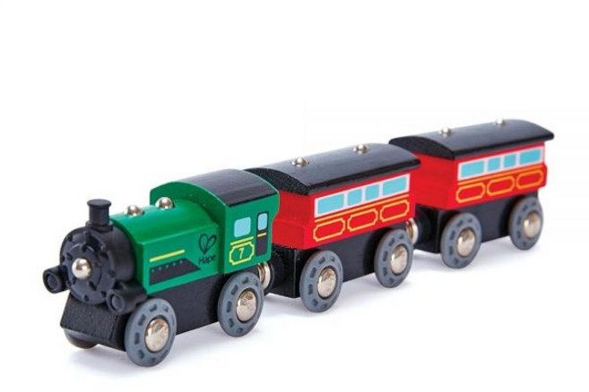 하페 증기여객기차 원목 기차놀이 세트, 1개