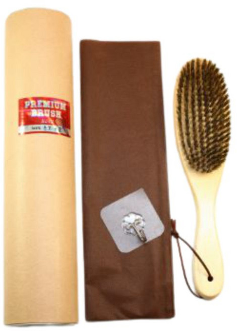 국산 프리미엄 원목 천연 돈모 옷솔 코트 의류 옷 먼지 보풀 제거 브러쉬, 1개