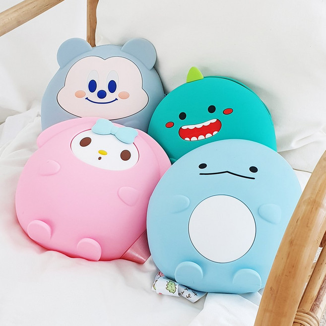 실리콘백팩 캐릭터 크로스 큐트 끈조절 아동가방 스몰 인싸가방