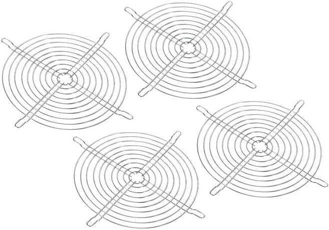 파티킬 160mm 팬 손가락 그릴 4개 세트 금속 보호 가드 160X160mm 팬보호 커버 DIY 실버, 200mm_4