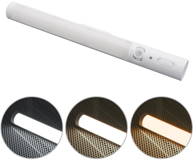 LED 무선 센서등 센서바 절전형 건전지형 Vi-coms, 1개, 주광색