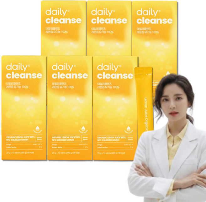 네추럴라이즈 데일리클렌즈 레몬즙 유기농 100%, 6개