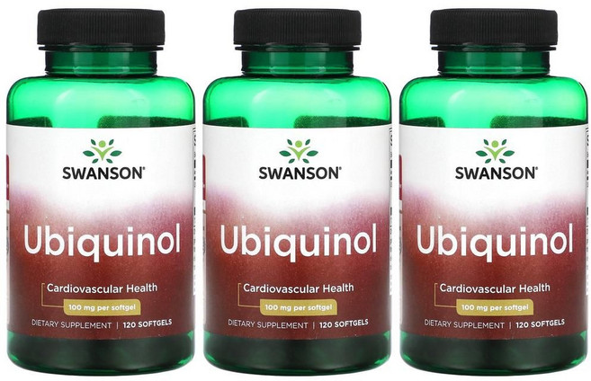 스완슨 유비퀴놀 Ubiquinol 100mg 120캡슐 3개, 3팩, 120정, 120정