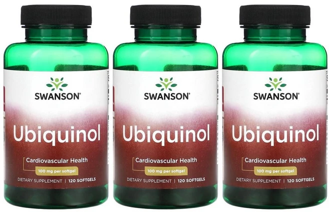 스완슨 유비퀴놀 CoQ10 코큐텐 코엔자임 큐텐 Q10 100mg, 3팩, 120정, 120정 - 쿠팡