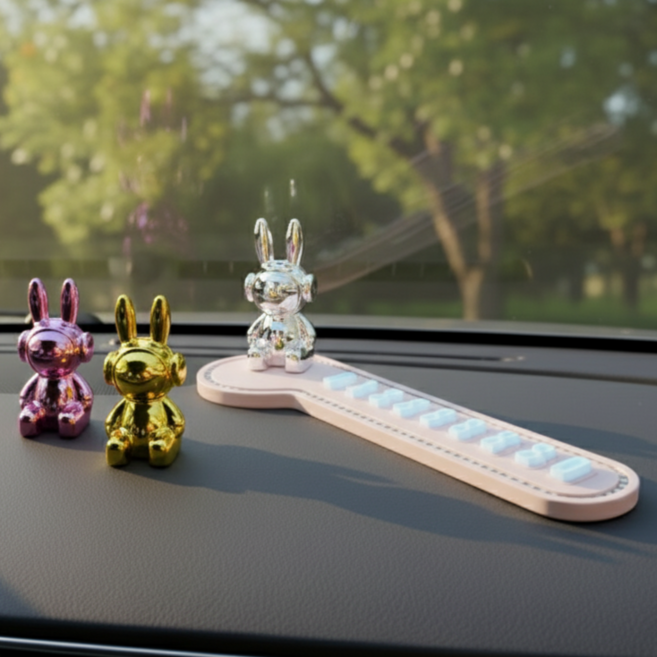 차번호알림판 차량전화번호판 자동차전화번호판 귀여운주차번호판 알림판 캐릭터 안심번호 야광 자동차주차번호판, 1개, 파스텔3종