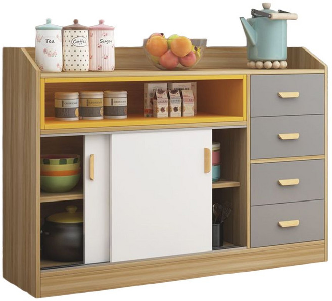 주방수납장 주방 수납장 거실 홈카페 모듈 미닫이 슬림 그릇장 원목 선반 협탁 다용도 틈새, 1. 이중 문, 8. 길이 90  폭 40  높이 97  얕은 캐비닛