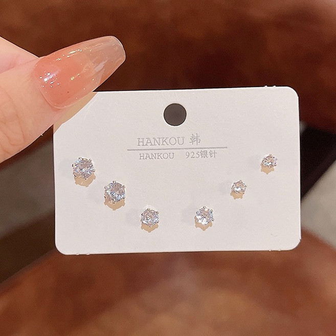 코코쥬 S925 실버 큐빅 귀걸이