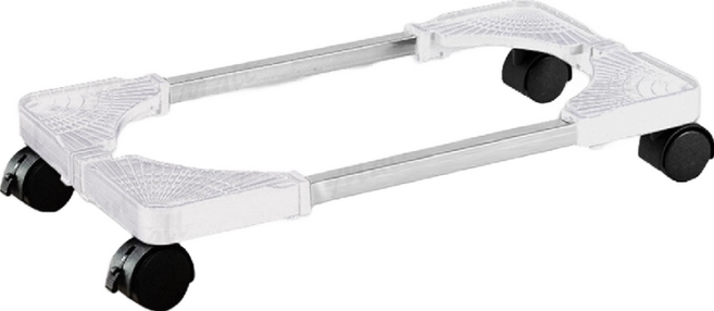 電腦主機架 可調式移動主機托 底部通風 穩固承重, 萬向輪-白色, 1個