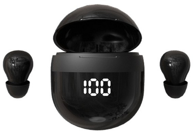 않는 미니 이어폰 인이어 마이크 블루투스 소음 전화용 감소 무선, Bla, BlackB