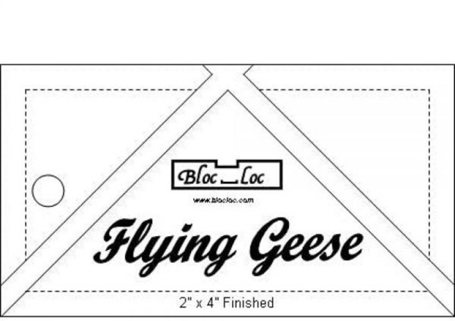 Bloc Loc Flying Geese 퀼팅 눈금자 5.1 x 10.2cm(2 4인치) 마감 6.4 11.4cm(2-1/2 4-1/2인치) 퀼터용 트림 사이즈 266007, Bloc Loc Flying Geese 퀼팅 눈금자 5