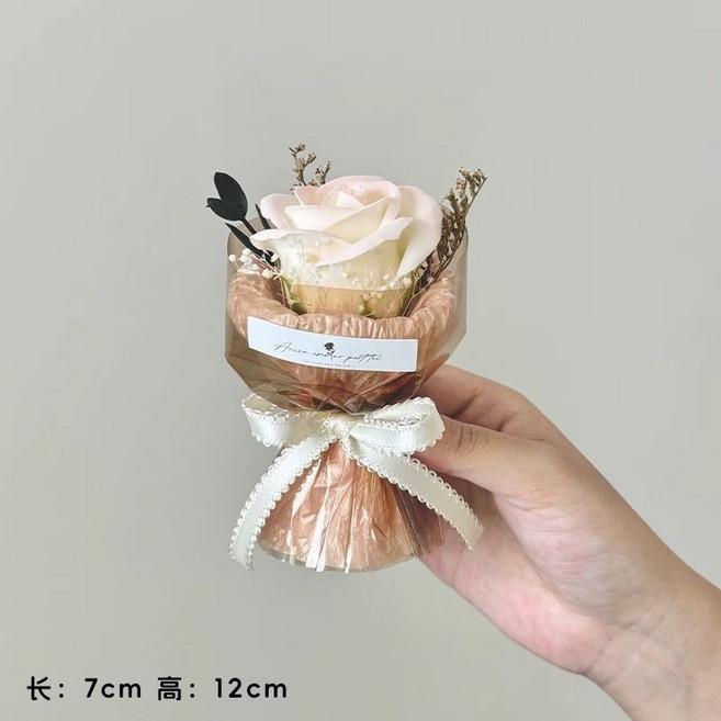迷你口袋見麵小花束 玫瑰向日葵 永生花 仿真伴手禮 生日禮物 裝飾, 口袋裏的浪漫A3