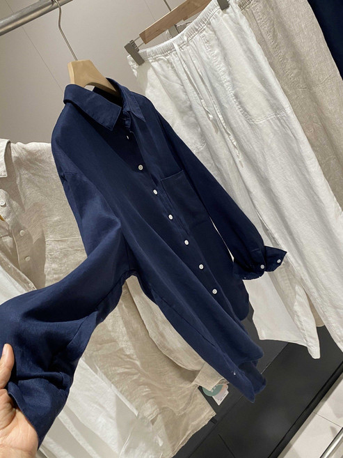 【抗縮可機洗】亞麻襯衫 男士襯衫 女式襯衫 休閒襯衫 商務襯衫 100%純亞麻 輕奢鬆弛感 老錢風通勤 春夏百搭