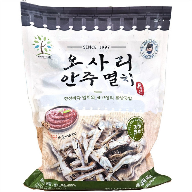 피쉬트리 오사리 안주 멸치 480g, 1개