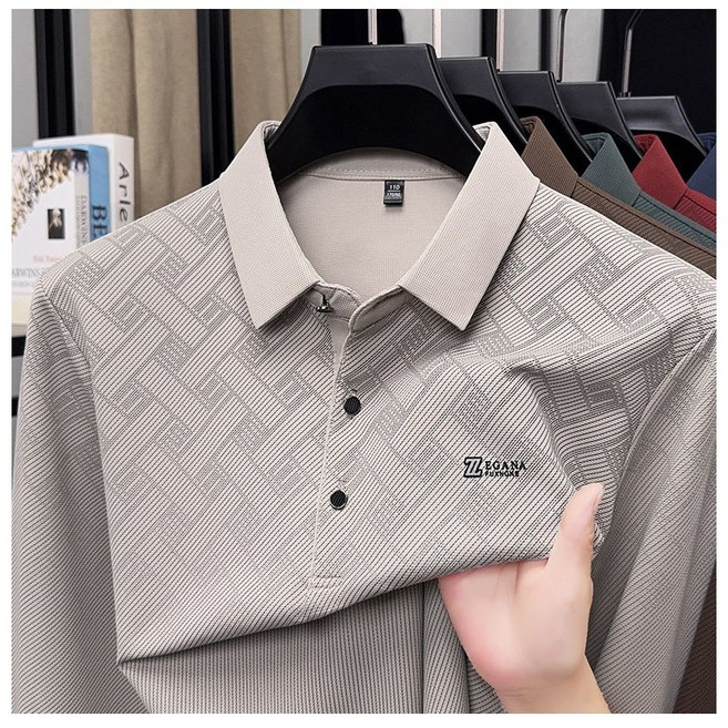 메인워크 중장년남성 카라 긴팔티셔츠 빅사이즈 아빠룩 폴로셔츠 데일리 캐주얼 터틀넥 오피스룩 프린트 간절기 상의