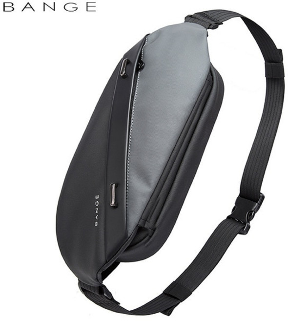 스쿼트 헬쓰 BANGE 큰 용량 방수 다기능 Crossbody 가방 남자 어깨 가방 남성 슬링 가슴 가방 허리 벨트 일, 28 x 14 x 7 cm, 02 Grey_01 28 x 14 x 7 cm