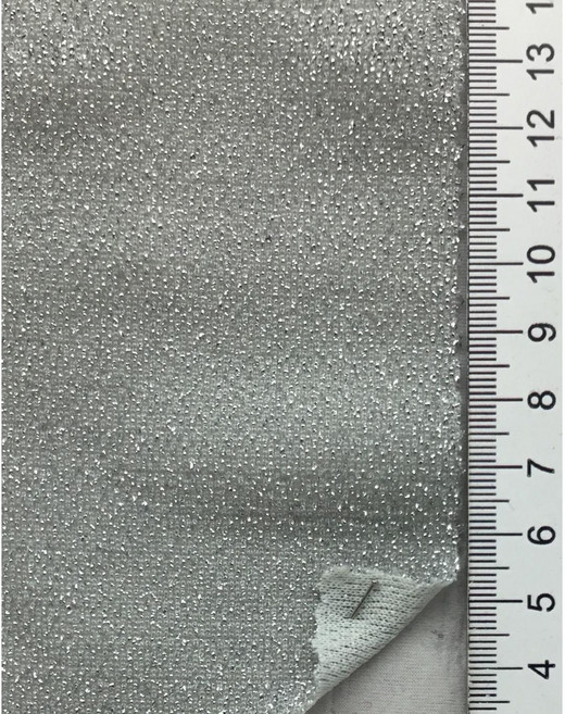 더블 니트 솔리드 패턴 나일론 57% 메탈릭 38% 스판덱스 5% 원단, 1개, PD-00160444