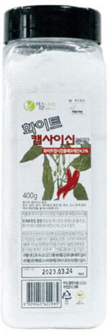 이슬나라 화이트캡사이신분말, 1개, 400g