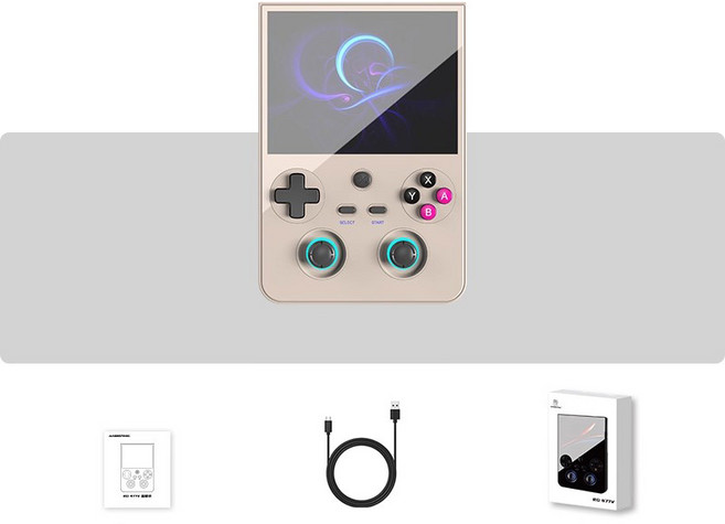 [MNC] 앤버닉 ANBERNIC RG477V 휴대용 게임기 4.7인치스크린 BT5.3 안드로이드14 5500mAh, 그레이-8+128G-게임없음